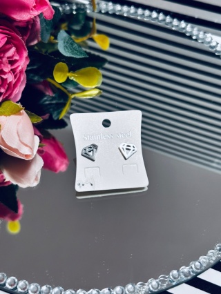 KOLCZYKI DIAMENTY SREBRNE