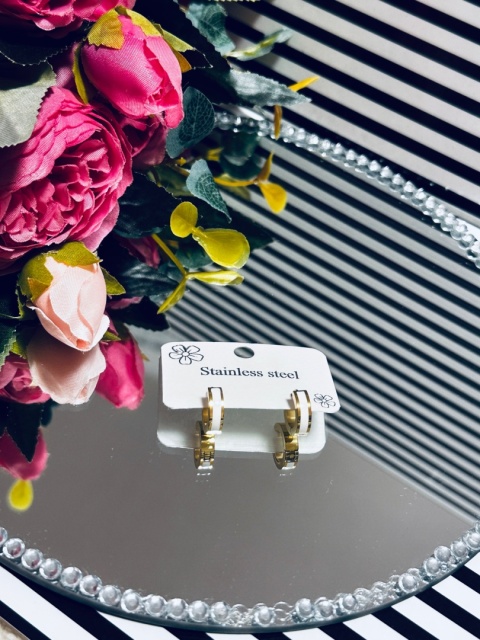 KOLCZYKI KÓŁKA BIAŁE