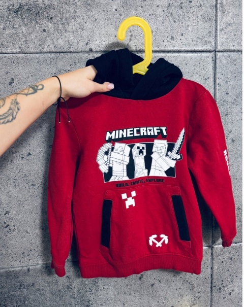 BLUZA Z KAPTUREM MINECRAFT