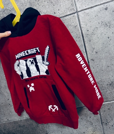 BLUZA Z KAPTUREM MINECRAFT