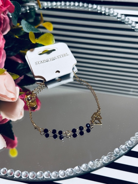 BRANSOLETKA DIAMENT Z KAMYKAMI