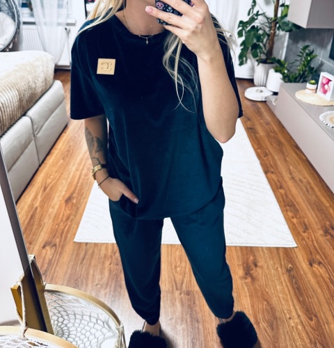 KOMPLET DRESOWY WELUR CC GRANAT