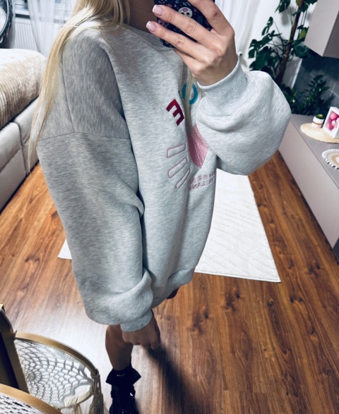 BLUZA DŁUGA SZARA