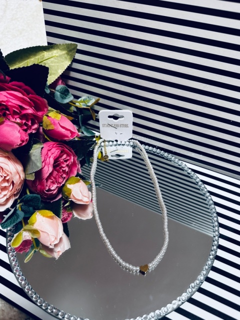 NASZYJNIK PERŁY/SERCE