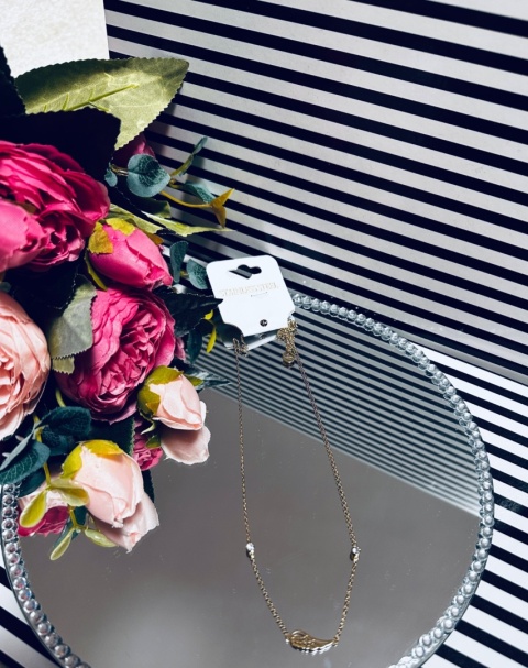 NASZYJNIK SKRZYDŁO+CYRKONIE