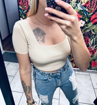 BLUZKA TOP SWETERKOWY