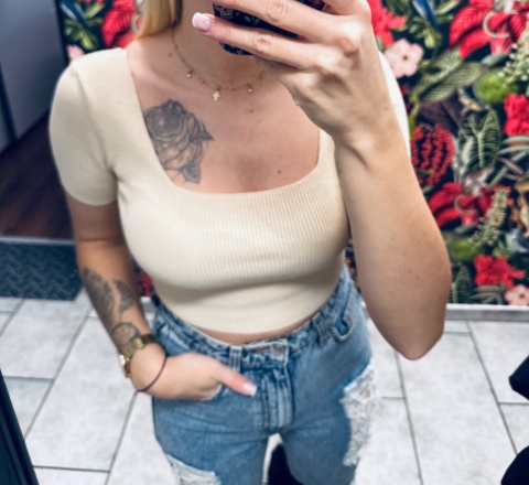 BLUZKA TOP SWETERKOWY