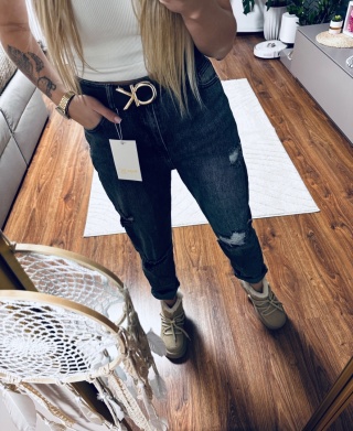 SPODNIE JEANS MOM FIT