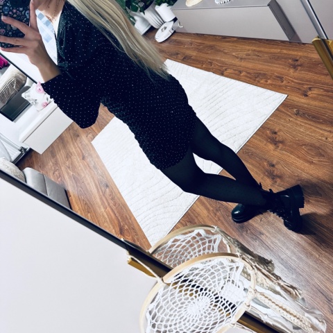 SUKIENKA CZARNA CYRKONIE