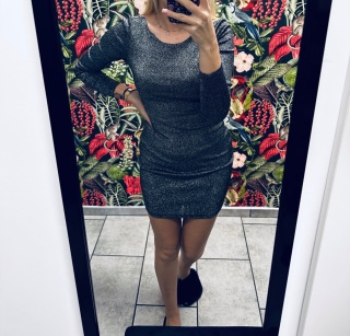 SUKIENKA BROKATOWA H&M