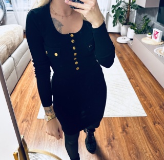 SUKIENKA PRĄŻEK ZŁOTE GUZIKI