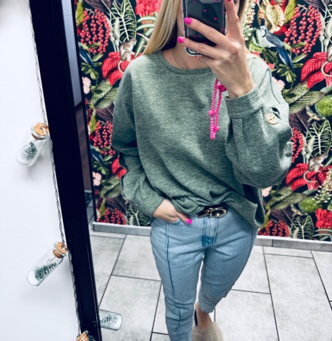 SWETER GUZIKI PAPAYA 2XL