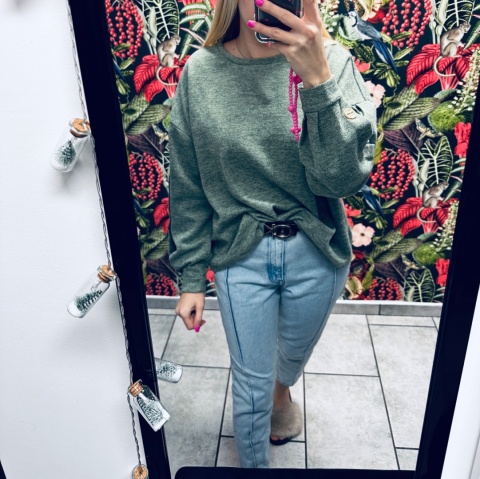 SWETER GUZIKI PAPAYA 2XL