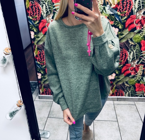 SWETER GUZIKI PAPAYA 2XL