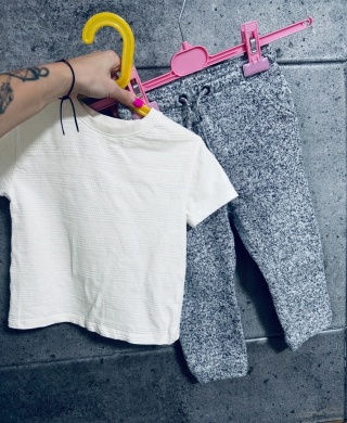 KOMPLET BLUZKA+SPODNIE TU/PRIMARK 92/98