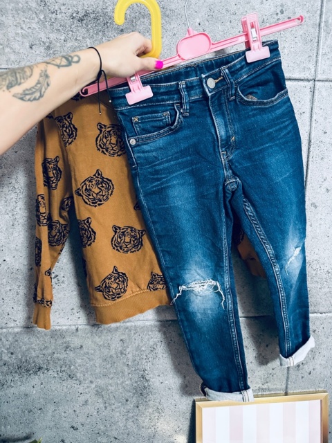 KOMPLET BLUZA+SPODNIE H&M 110/116