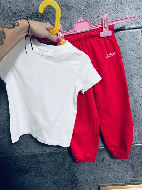 KOMPLET BLUZKA+SPODNIE ADIDAS 98