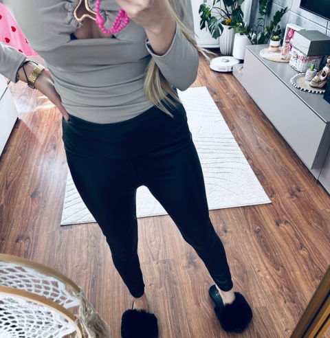 LEGGINSY SKÓRZANE